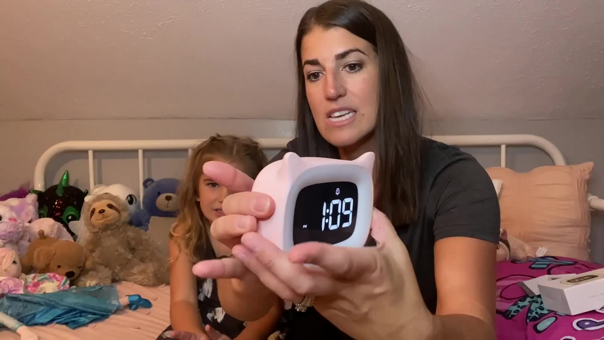 KawaiiCat - Cute Cat Ear Alarm Clock with Night Light