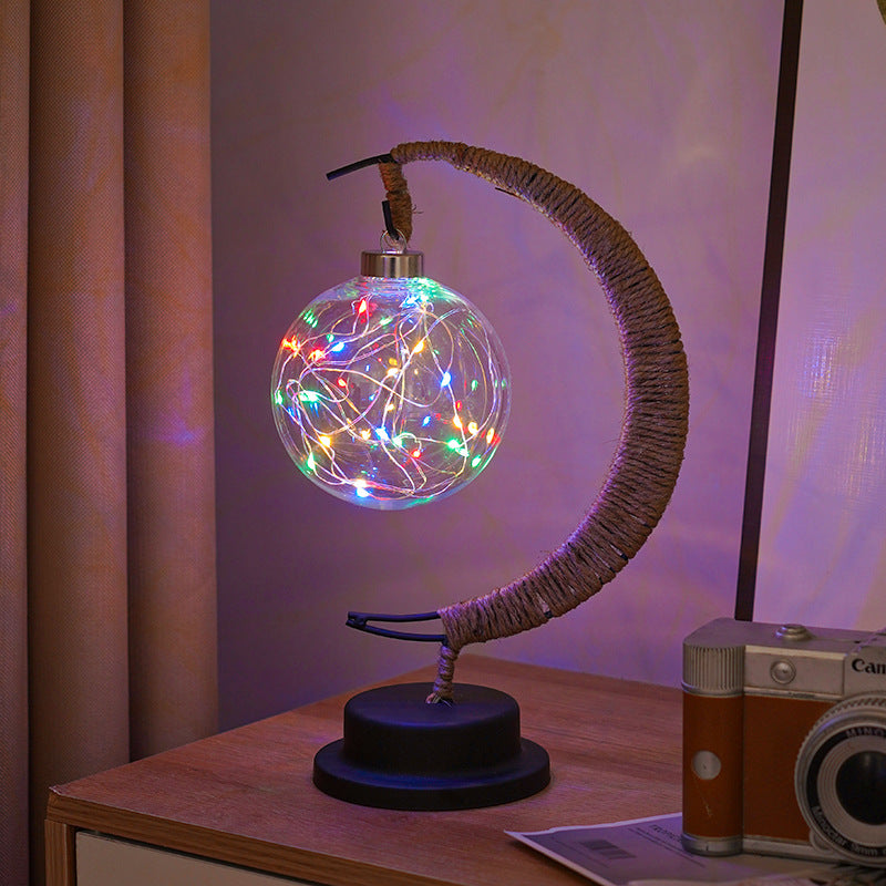 MoonLight - Wrought Iron LED Table Lamp With Decorative Desk Lamp Design
