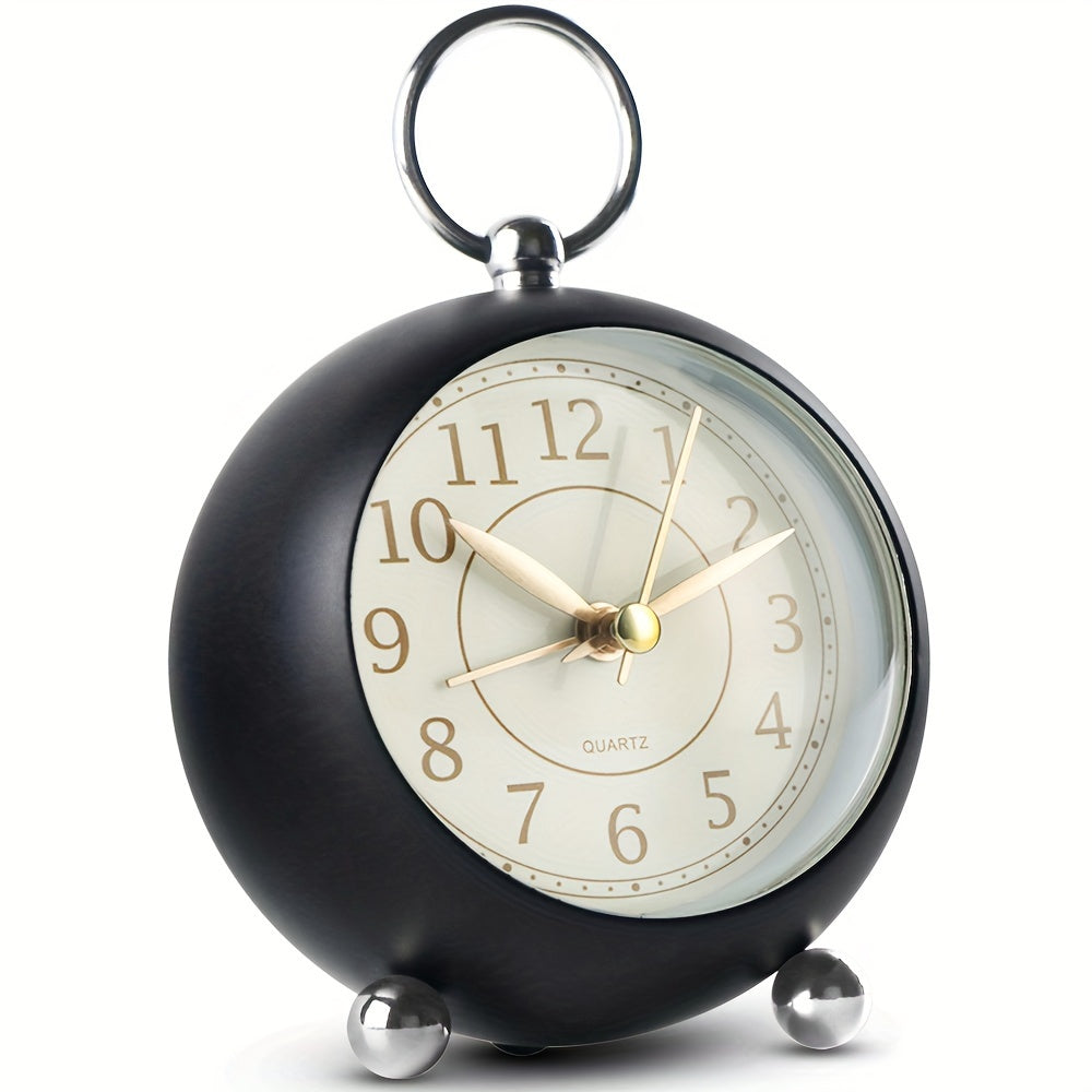 RetroTime - Silent Analog Alarm Clock with Night Light