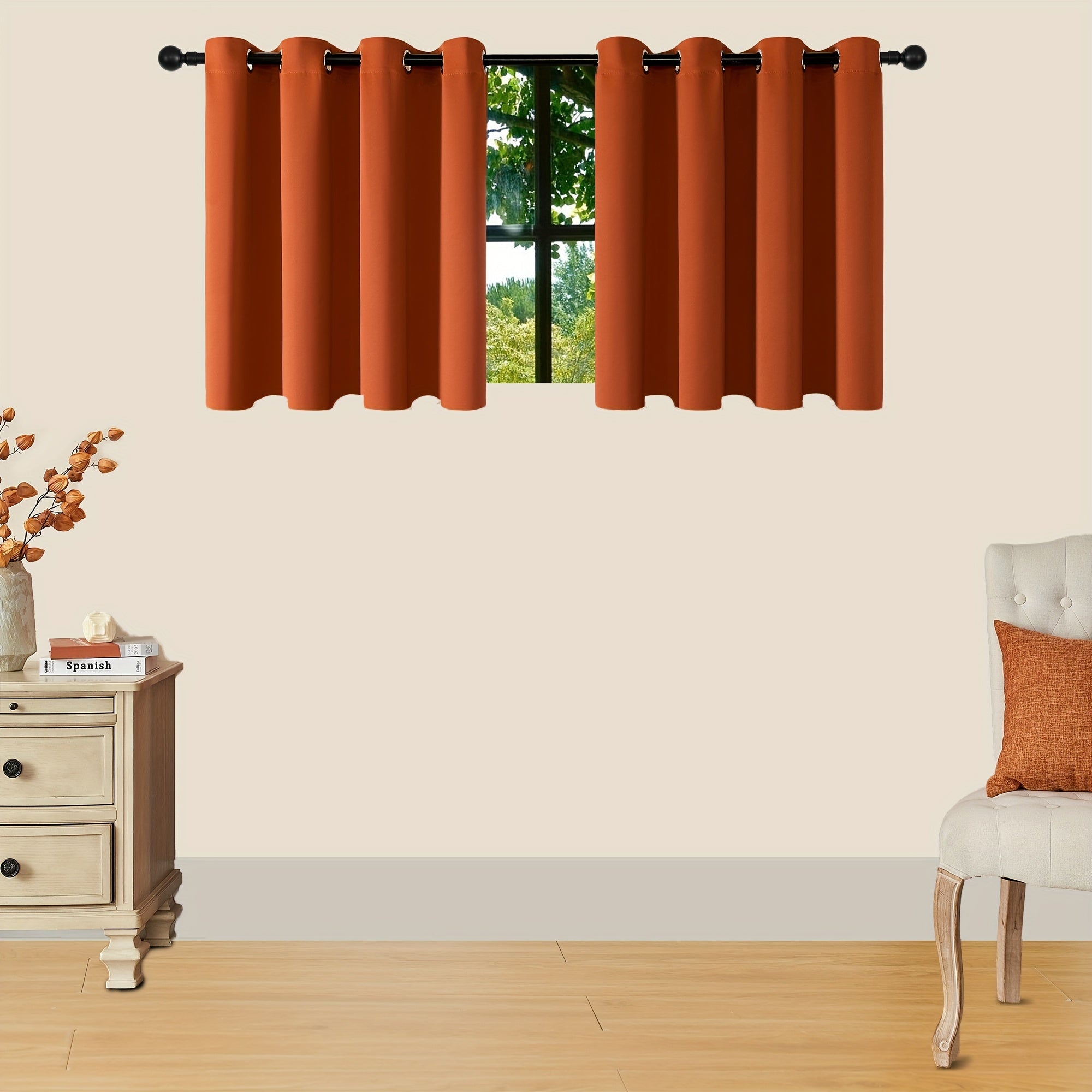 Verduisterende Gordijnen - 2 Stuks Moderne Polyester Gordijnen met Thermische Isolatie en Oogjes
