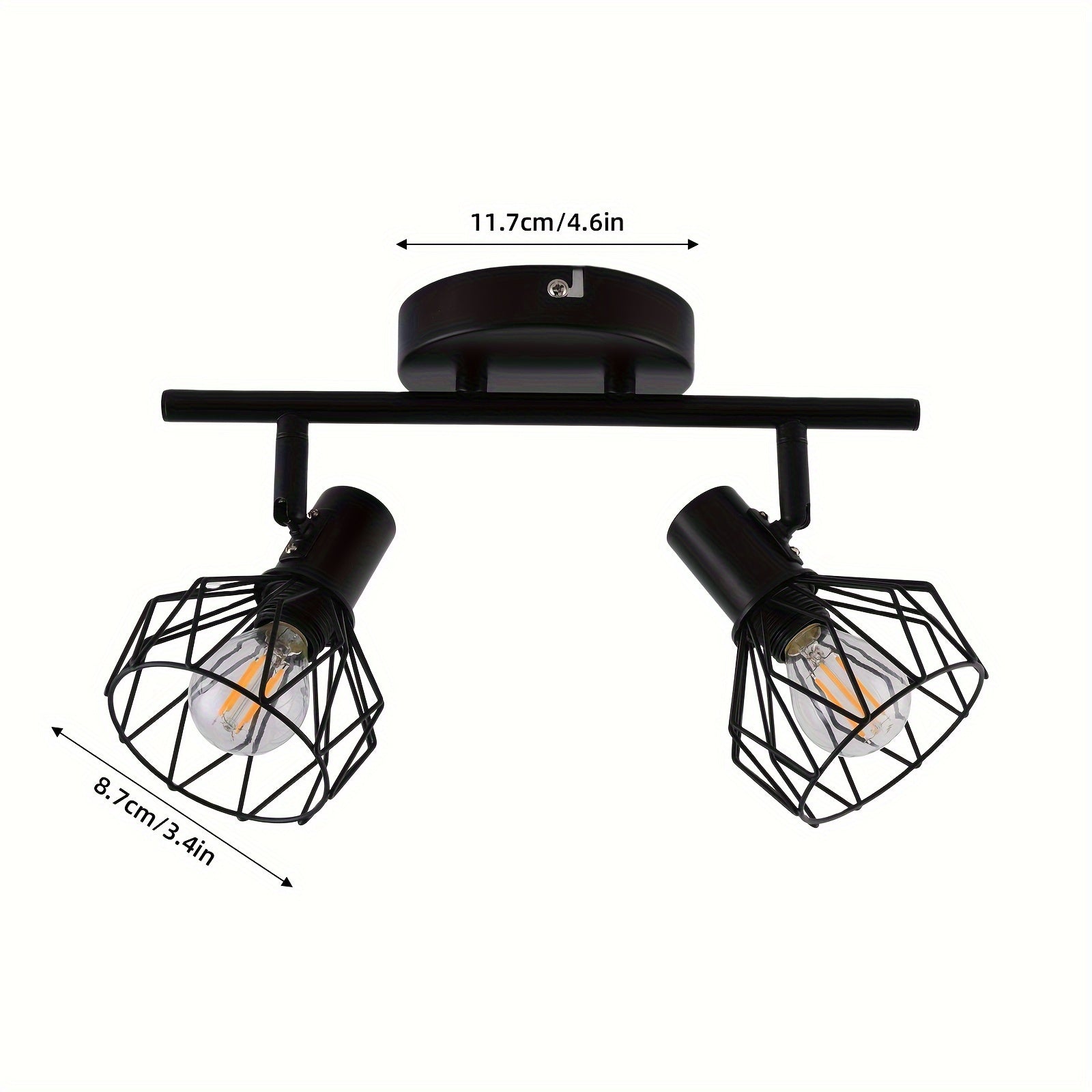 SpotFlex - Swiveling LED Ceiling Spot with 2 E14 Bulbs Black