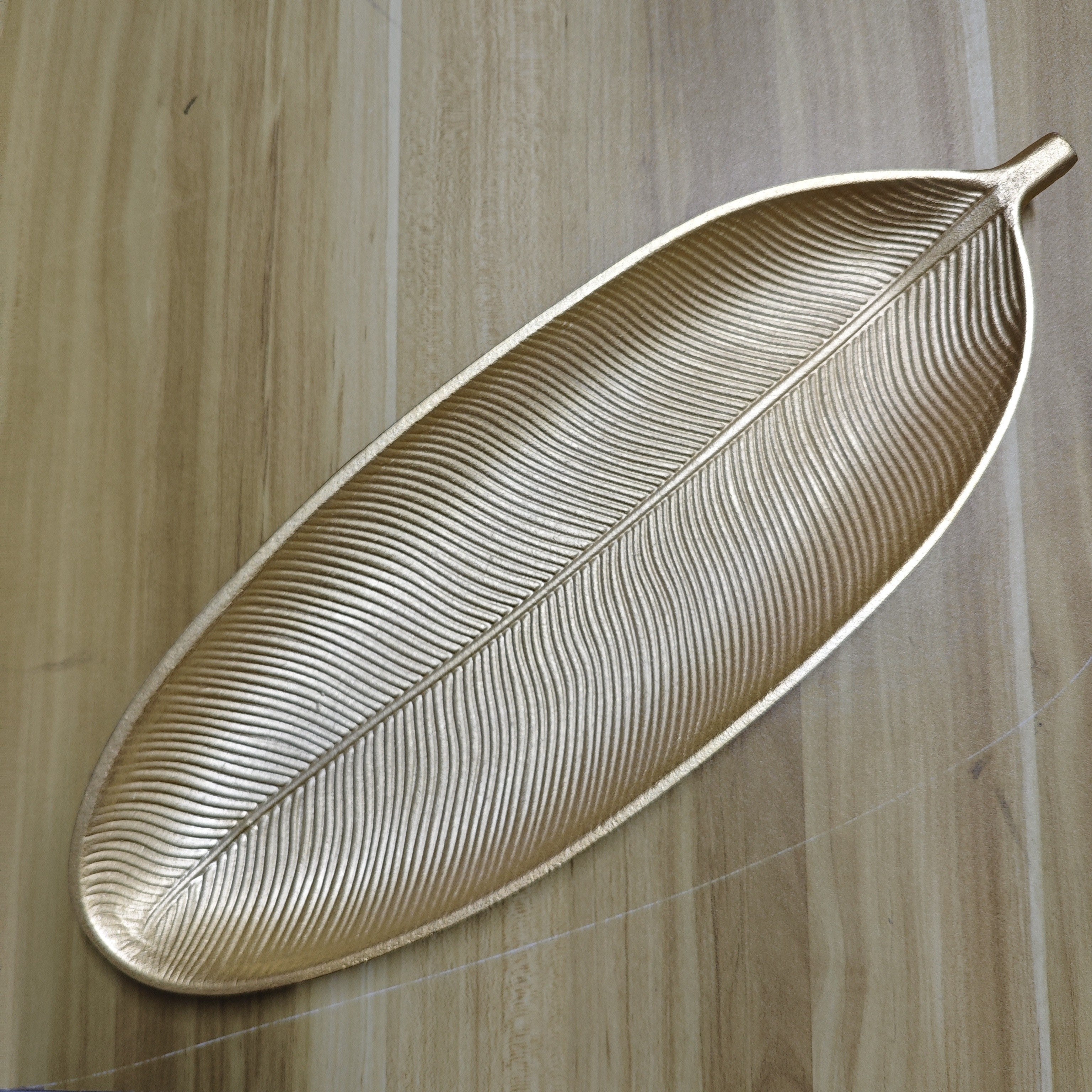 LeafWood - Tabuleiro de Madeira Antigo em Forma de Folha | Tabuleiro para Joias e Chaves