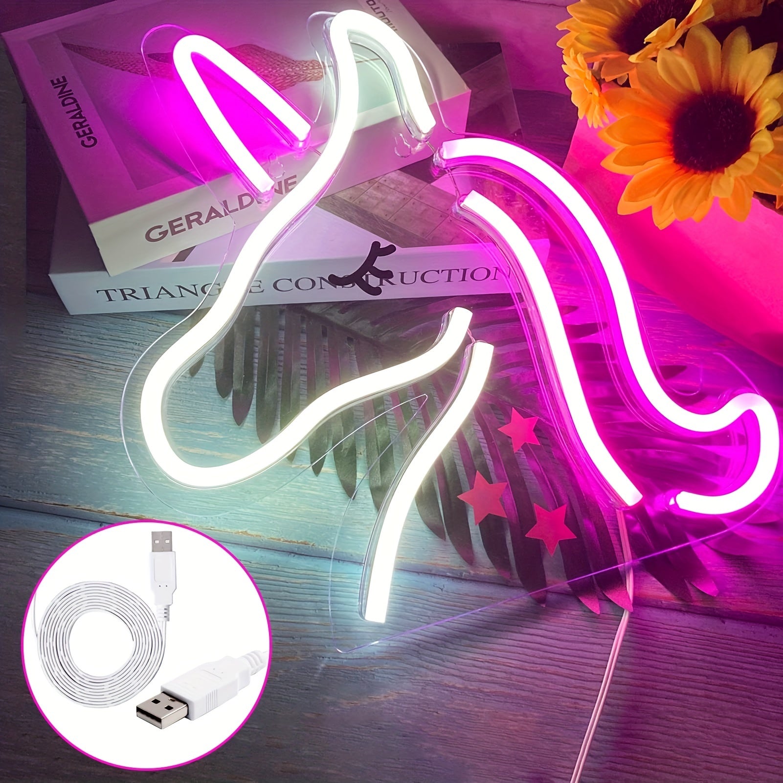 NeonMagic - Pink Mythical Creature LED Wall Lamp