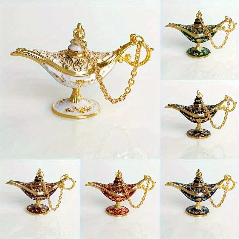 AladdinWish - Lámpara de aceite metálica vintage decoración