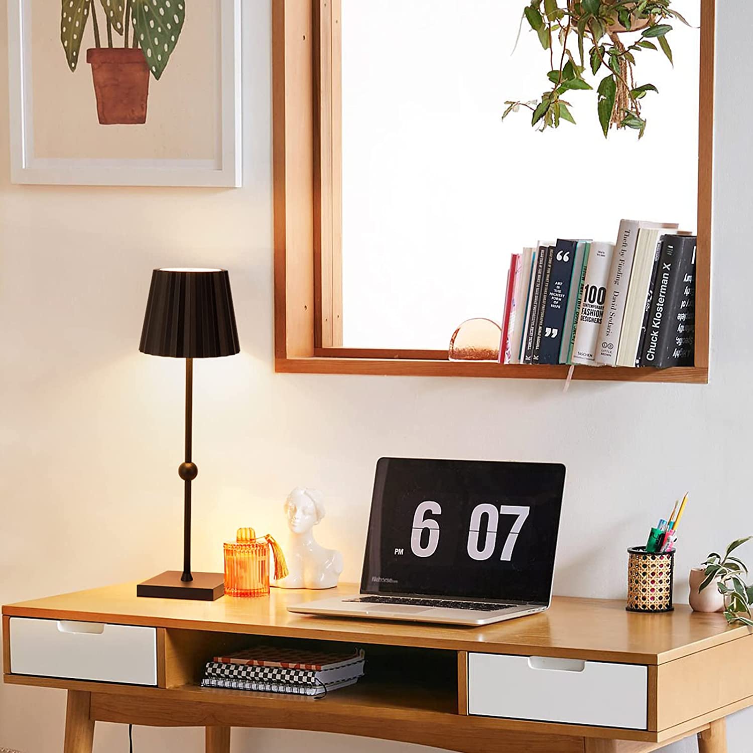 Candeeiro de Mesa Sem Fios com LEDs Reguláveis Continuamente