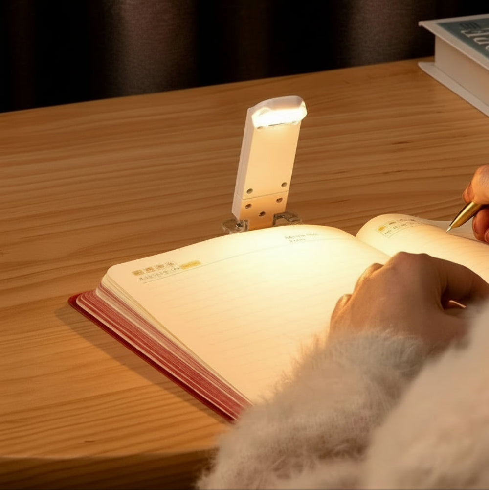 Candeeiro de leitura LED Luz âmbar amiga dos olhos