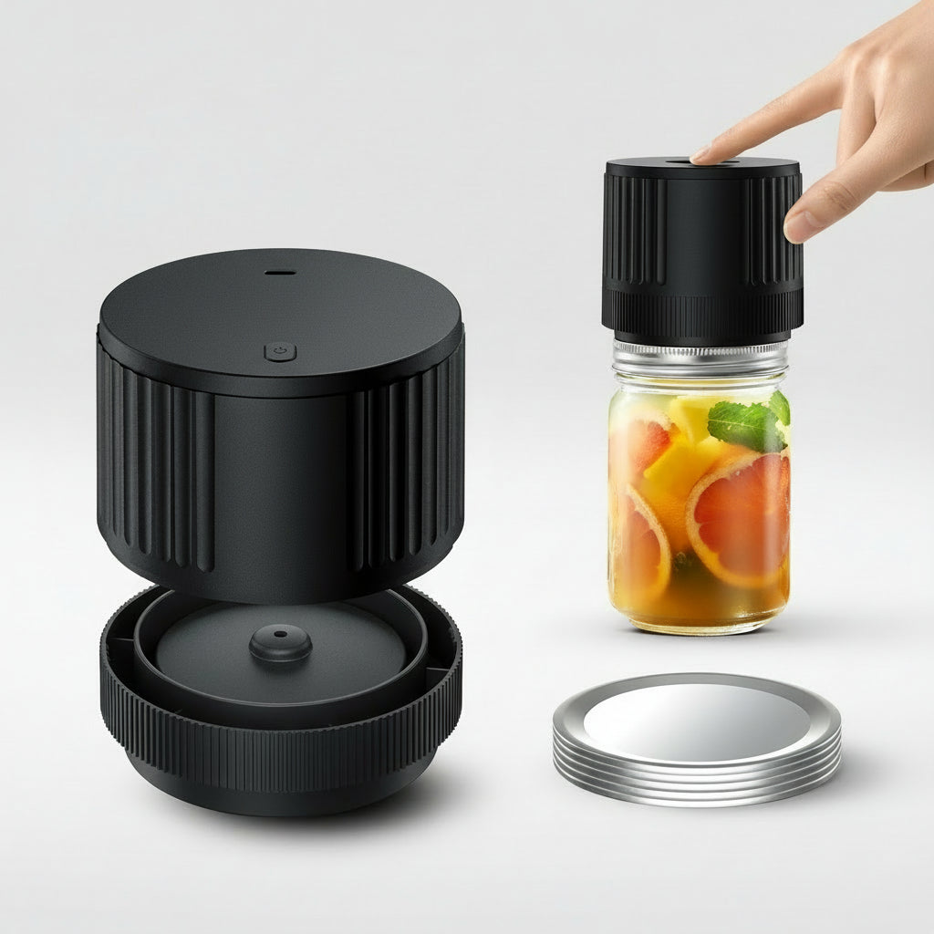 Sigillatore Sottovuoto Elettrico Barattoli Mason Senza Fili Conservazione Alimentare
