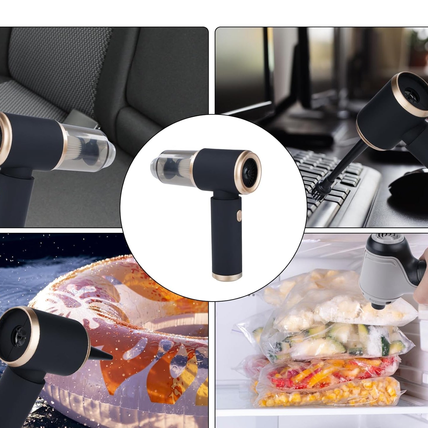 Aspirador de Mão Sem Fios Compacto Forte Poder de Sucção Automóvel Casa