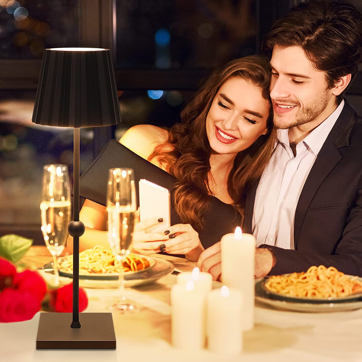 Candeeiro de Mesa Sem Fios com LEDs Reguláveis Continuamente