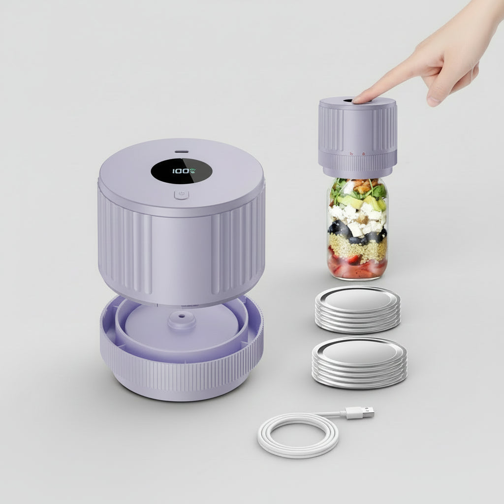 Electric Vacuum Sealer Mason Jars Wireless Food Storage