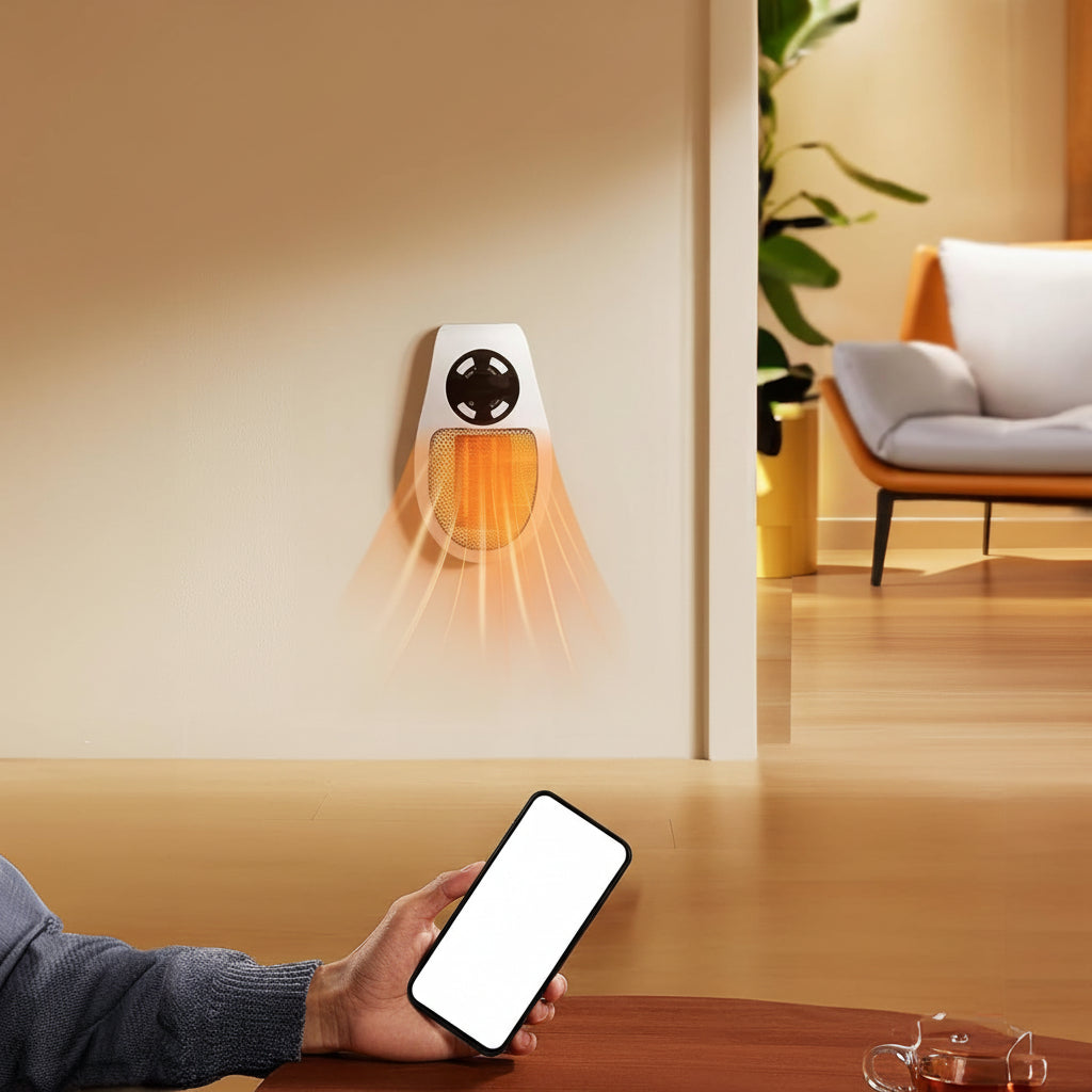 Heater Socket Ceramic Thermostat Timer Remote Control