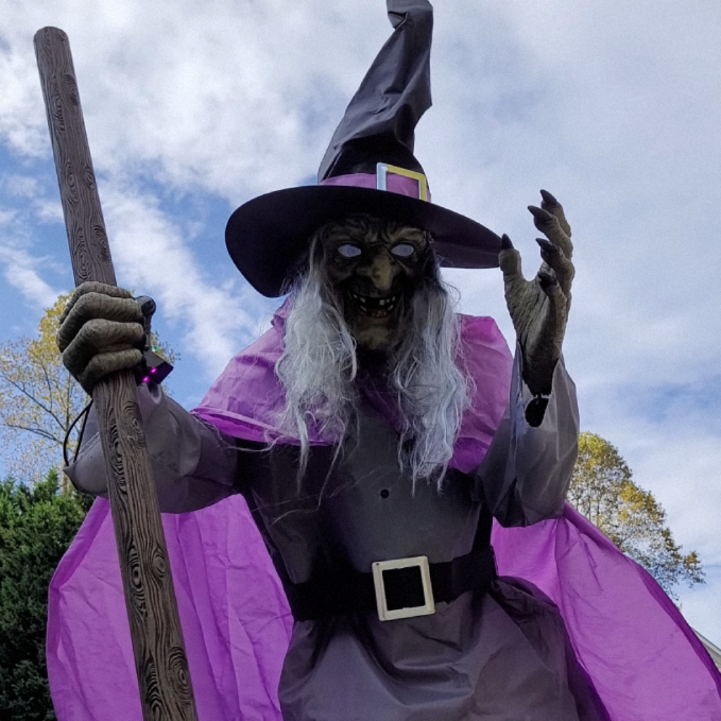 Decoração de Halloween Bruxa Voadora Jardim Assustadora