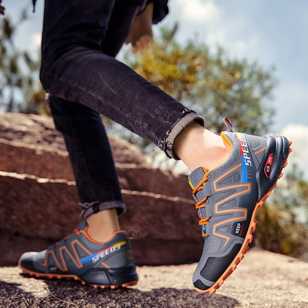 Mens Hiking Shoes Trekking Use Grip Sole