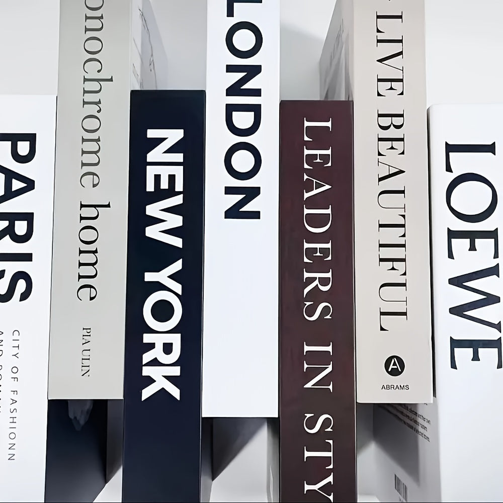 Klassieke Stijl Decoratieve Boekensteun Set van 7 - Faux Boeken voor Tafeldecoratie en Plank