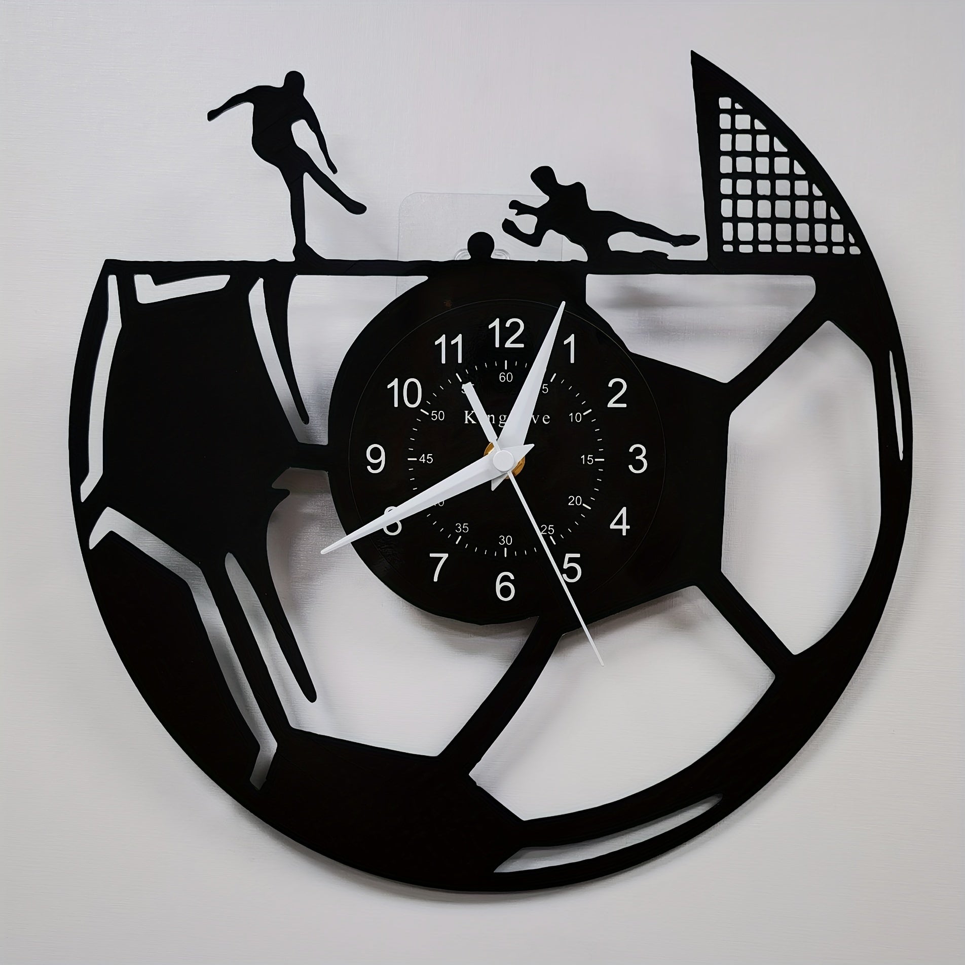 Vinyl Record Wandklok - Voetbalthema - Stille Werking