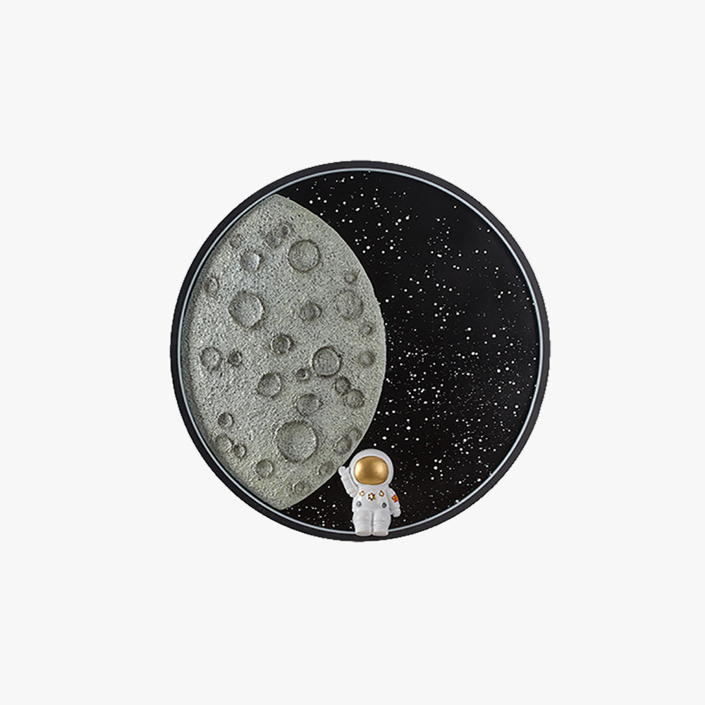 Elif Moderno Astronauta Maan Lampada da Parete LED Camera da Letto/Bambini Interno Metallo Dimmerabile