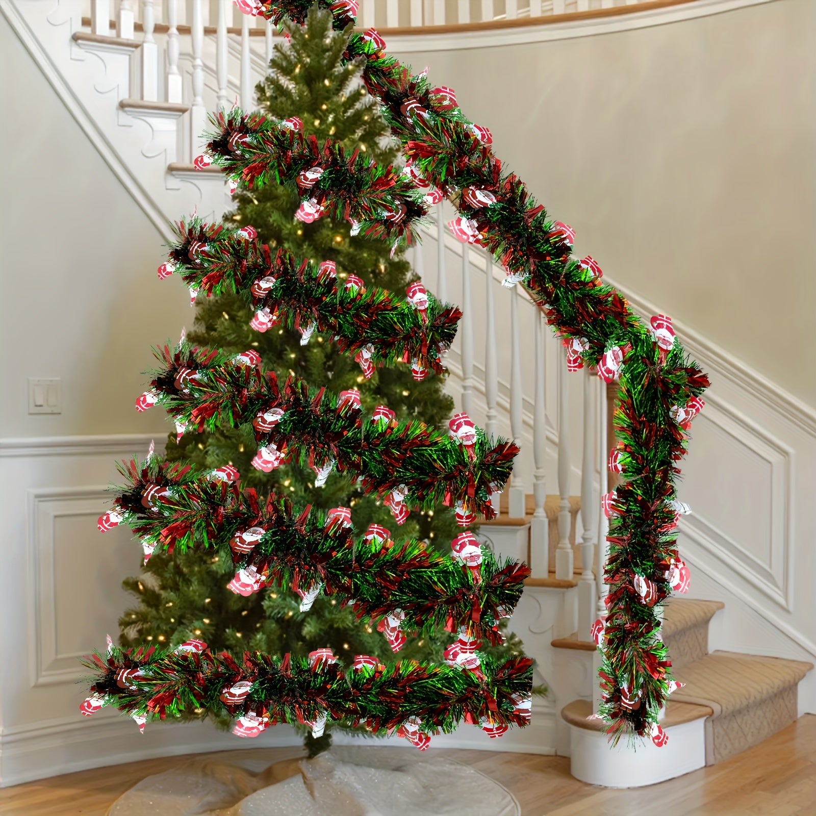 FestiveTinsel - Red and Green Metallic Garlands