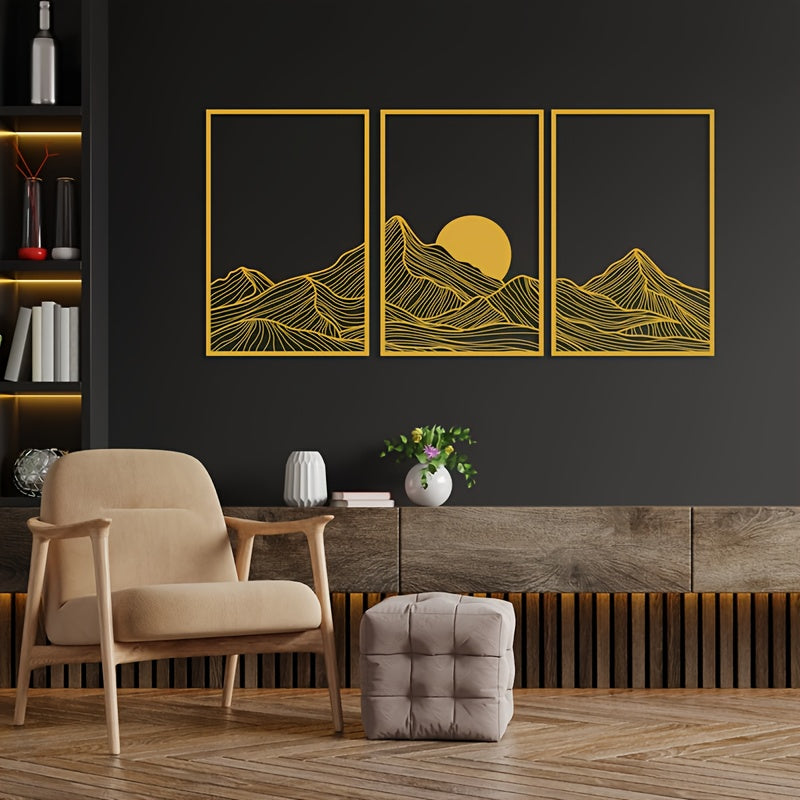NatureSet - 3-piece Metal Wall Art