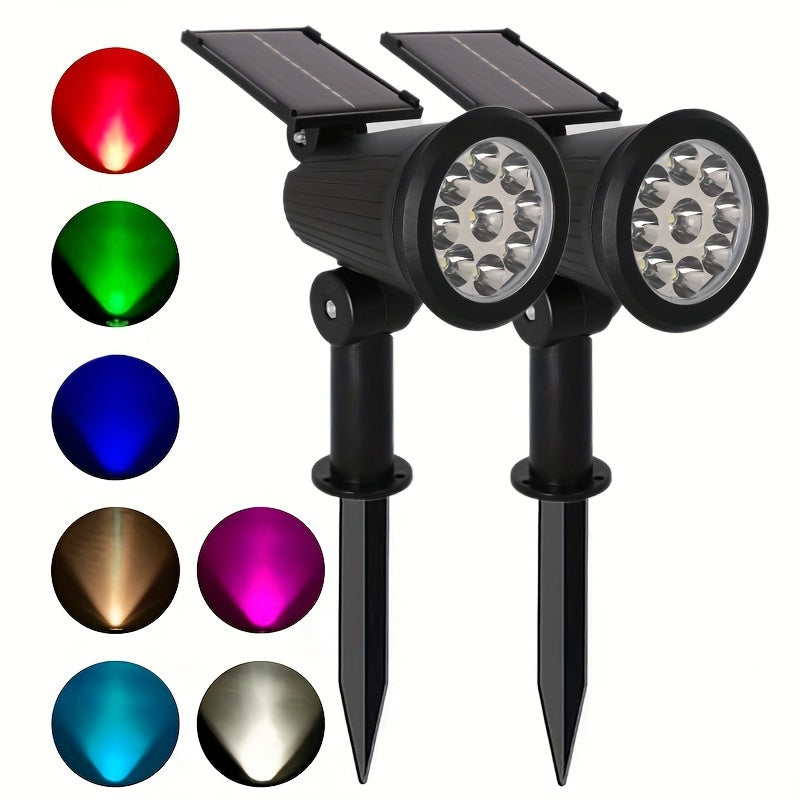 SolarLuxe - Projetor de Energia Solar com 9 LED para Jardim e Pátio, Decoração Exterior de Baixo Consumo Energético