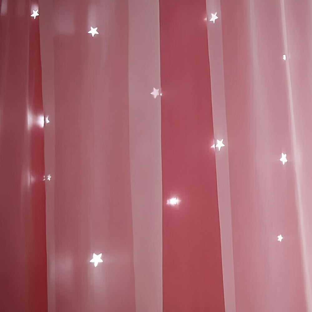2-piece Set Romantic Double Layer Curtains - Semi-Blackout, Privacy Protecting