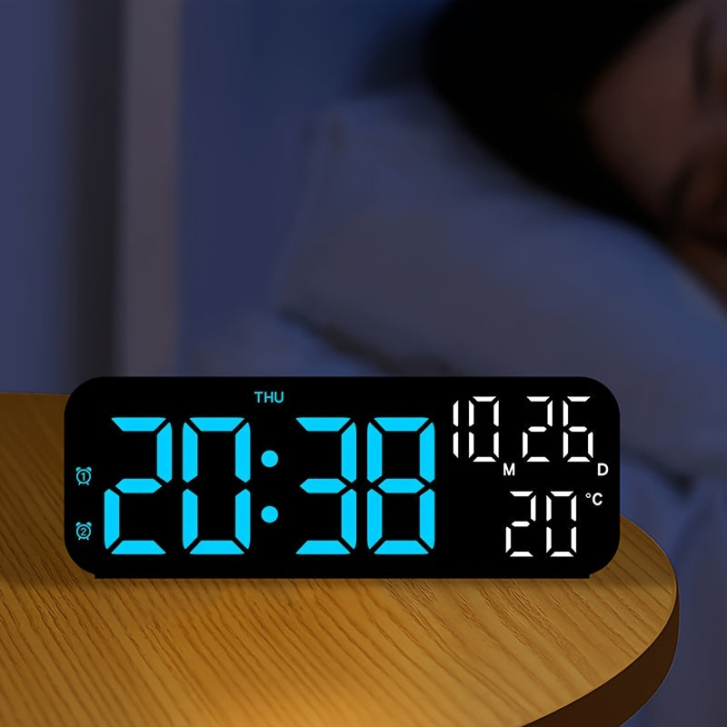 DeskTime - Orologio da tavolo digitale USB con visualizzazione di data e temperatura