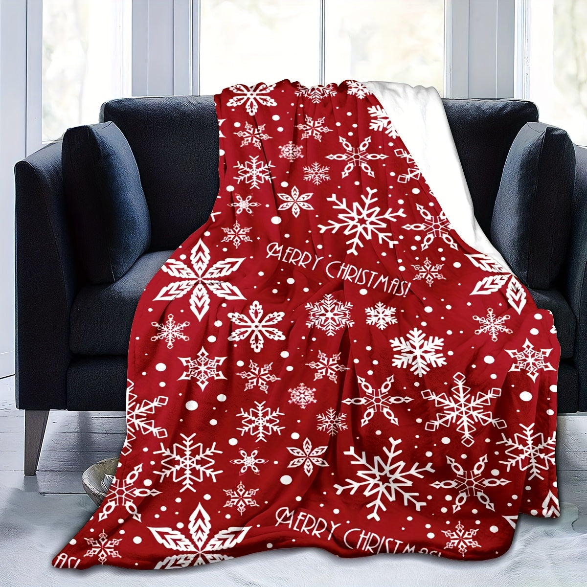 Manta de Pêlo Digital de Natal - Multifuncional, Lavável à Máquina, 70cm x 130cm