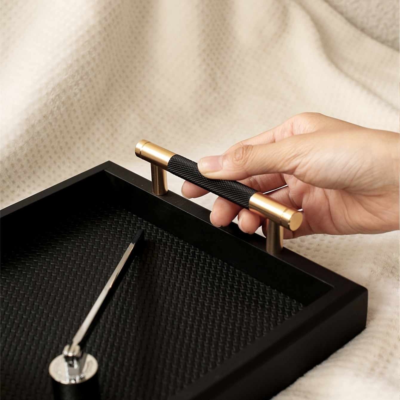 WoodBox - Wooden Jewelry Drawer with Handles | Decorative Desk Tray