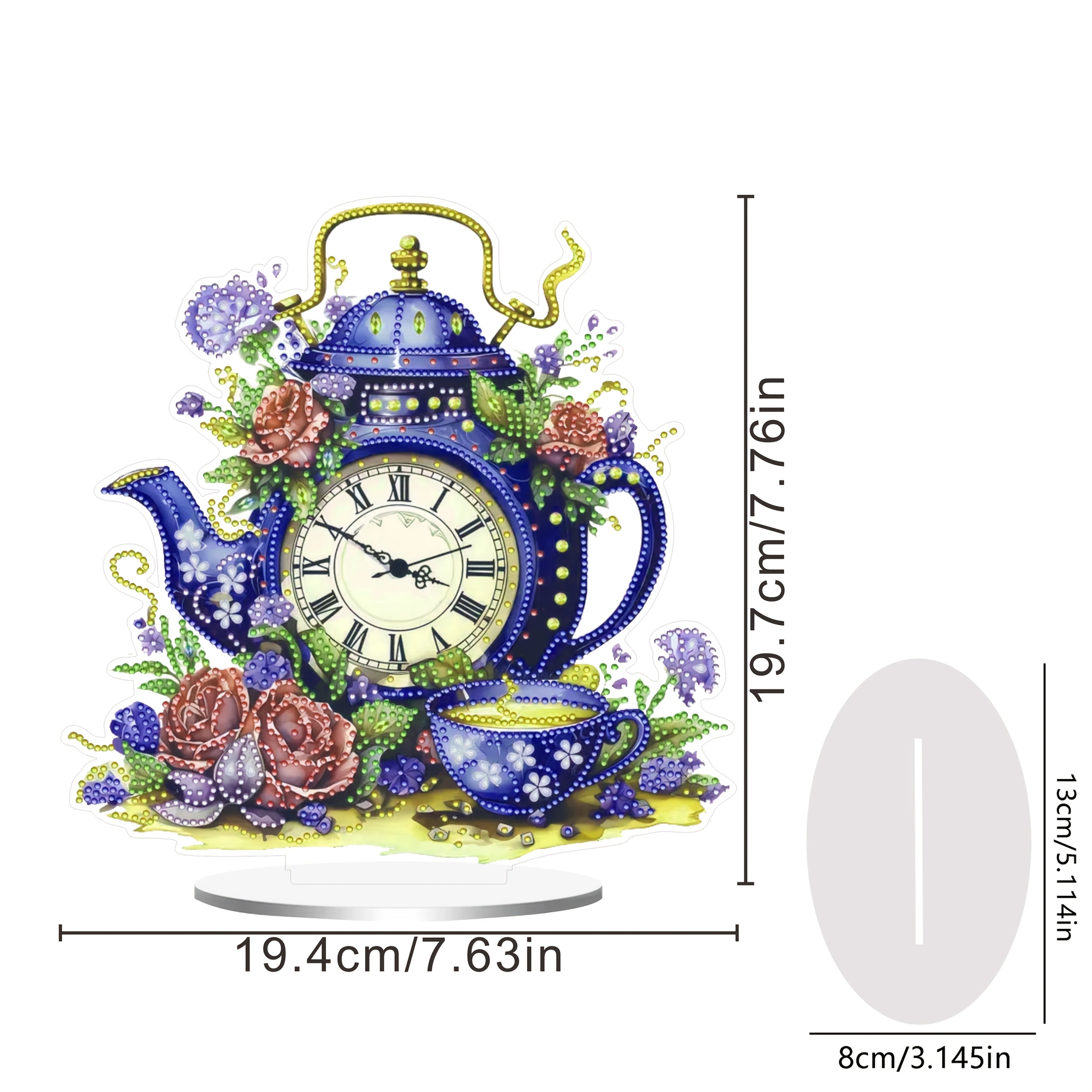 DecoClock - Elegant Acrylic Theepot Klok