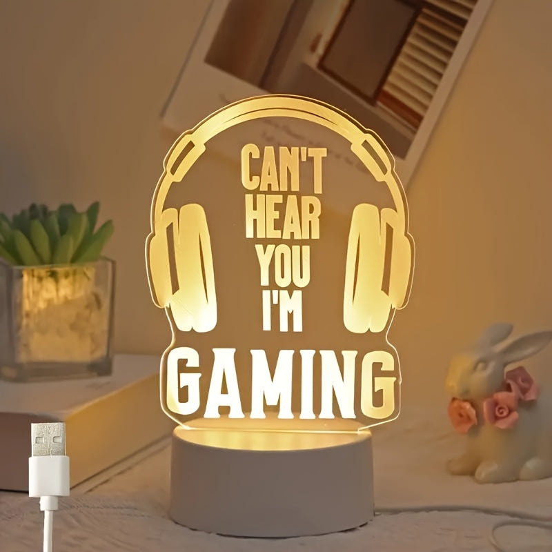 GameLamp - Mini candeeiro de mesa LED com carregamento USB para sala de jogos