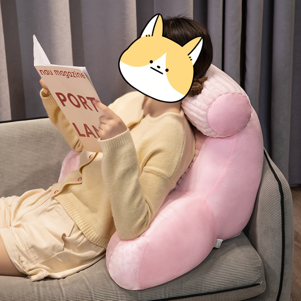 Almofada de Cabeceira de Peluche com Apoio para as Costas - Suave Suporte Lombar para Cama e Sofá, Quatro Estações