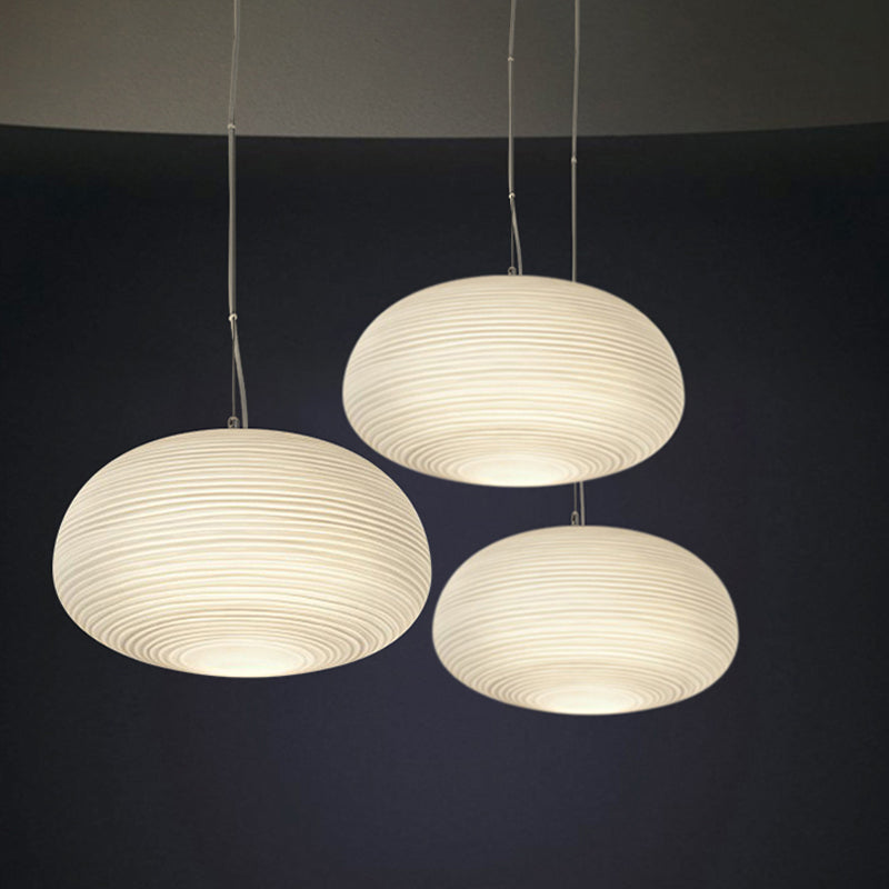 Lampada a sospensione per soffitto - Lampada moderna in vetro rigato