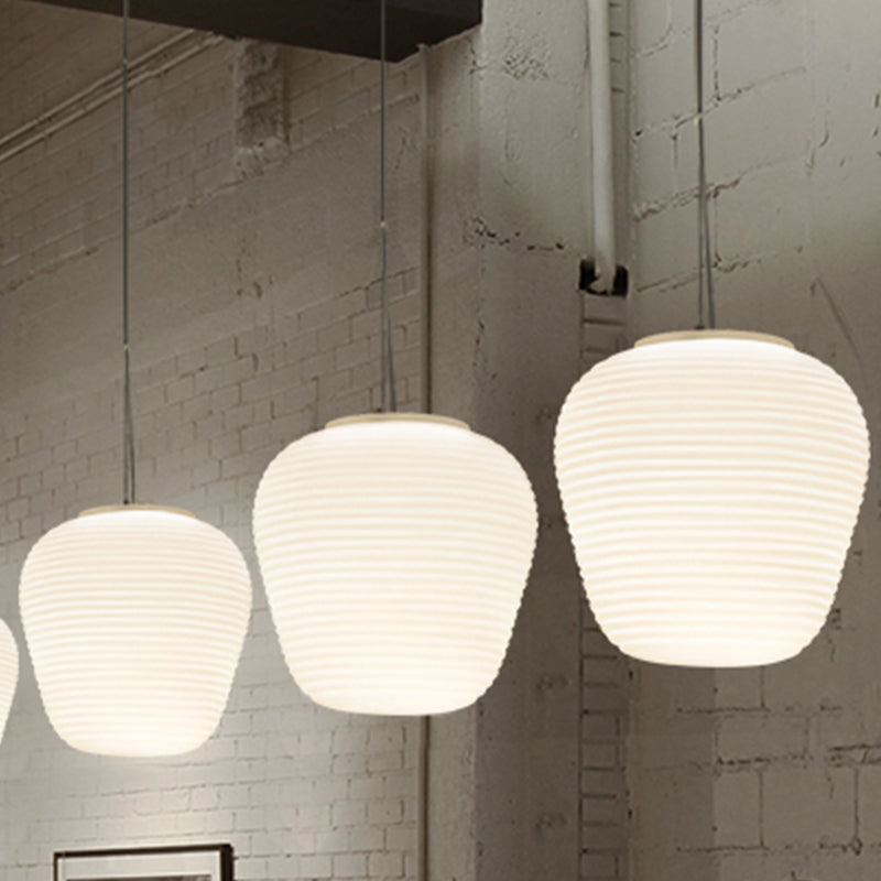 Lampada a sospensione per soffitto - Lampada moderna in vetro rigato