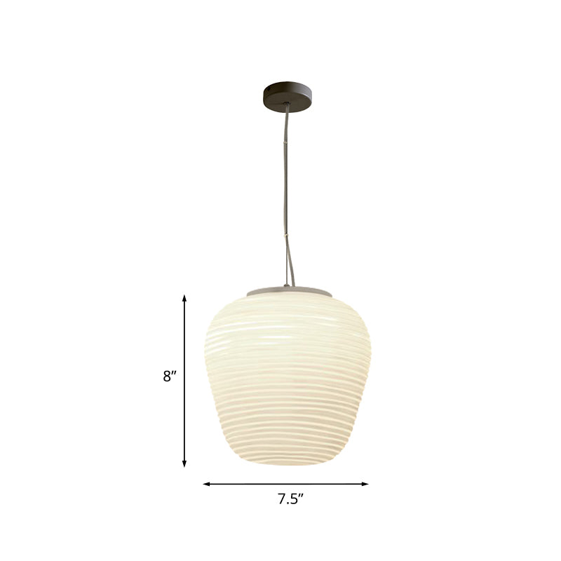 Lampada a sospensione per soffitto - Lampada moderna in vetro rigato