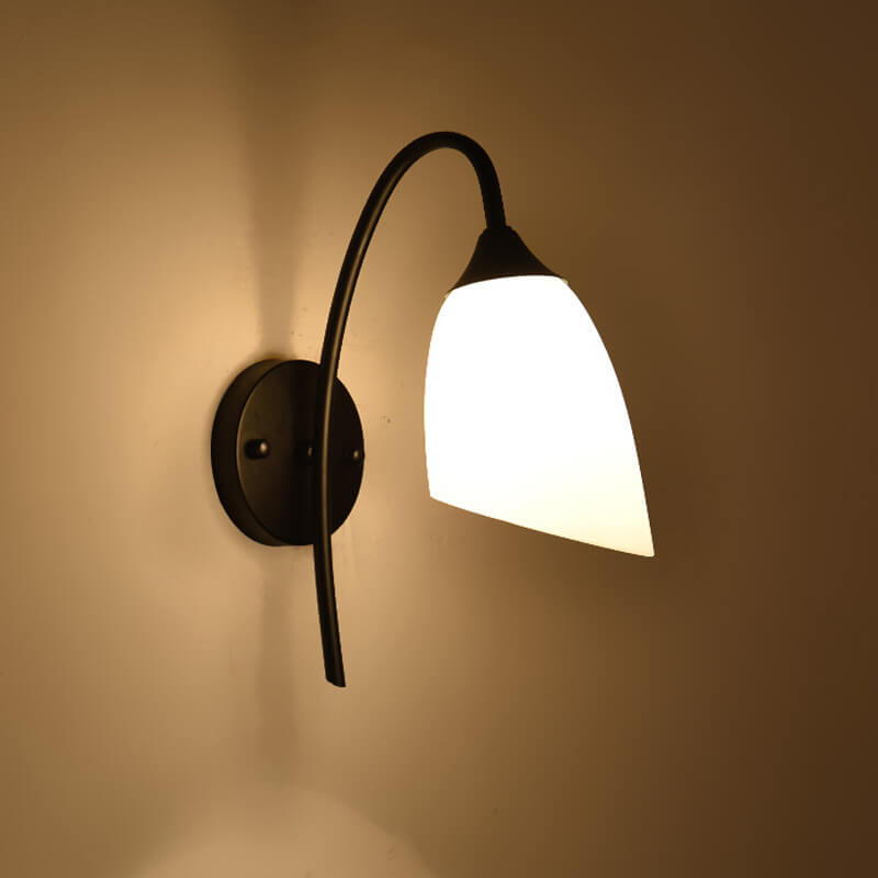GloeiGlow - Lampada da parete moderna inclinata a forma di campana con braccio