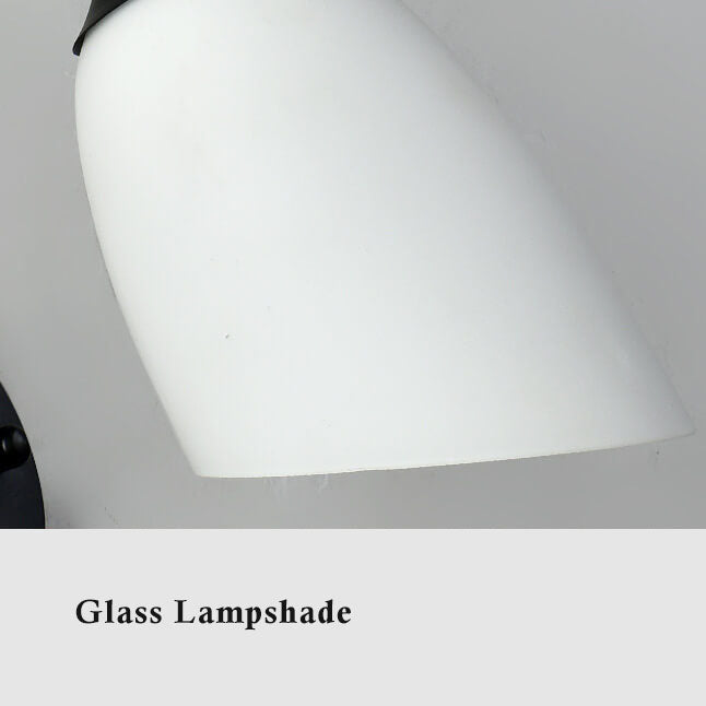 GloeiGlow - Lampada da parete moderna inclinata a forma di campana con braccio