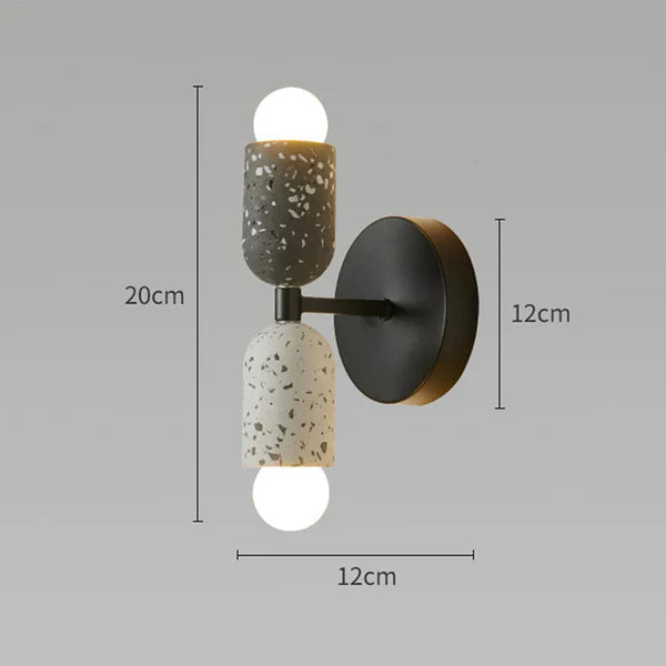 Lampada da parete creativa a doppia testa per la casa