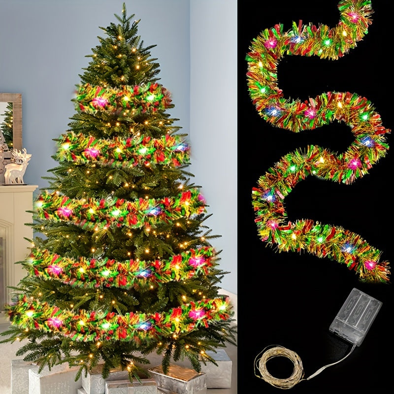 FestoonLights - Decorazione a LED con frange natalizie da 5m per albero e festa