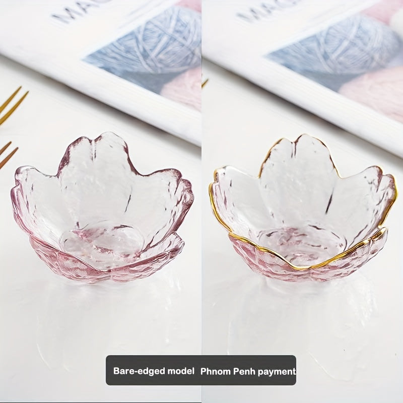 BlossomServe Serving Set - Glass Dessert & Snack Plates, Fruit Bowls, and Herb Dishes