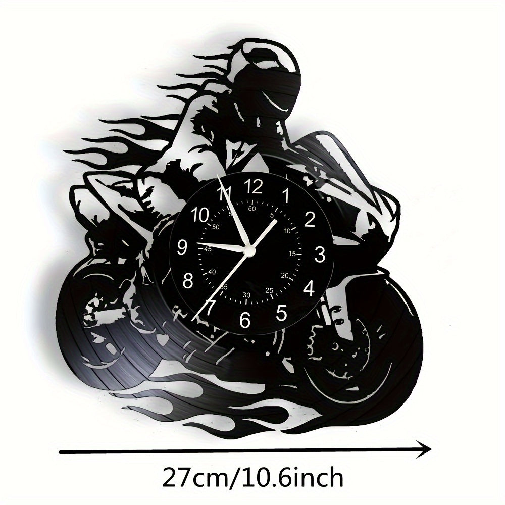 Vinyl Record Wandklok - Motor Thema, Stil, Voor Woonkamer en Kantoor Decoratie