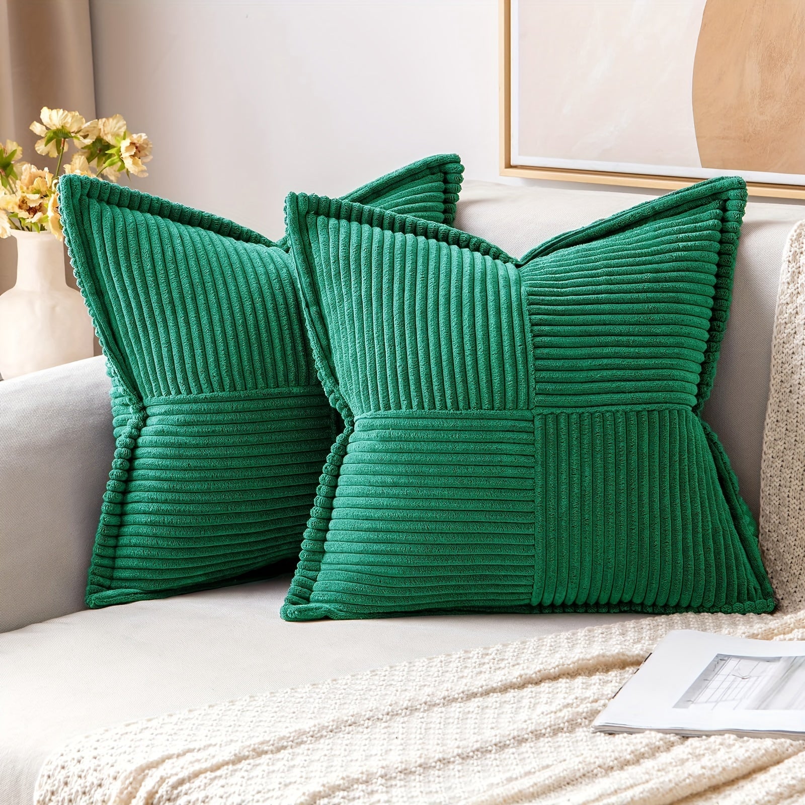 Funda de Cojín de Poliéster - Funda de Cojín Decorativa Simple y Estilosa para Dormitorio, Sofá y Sala de Estar