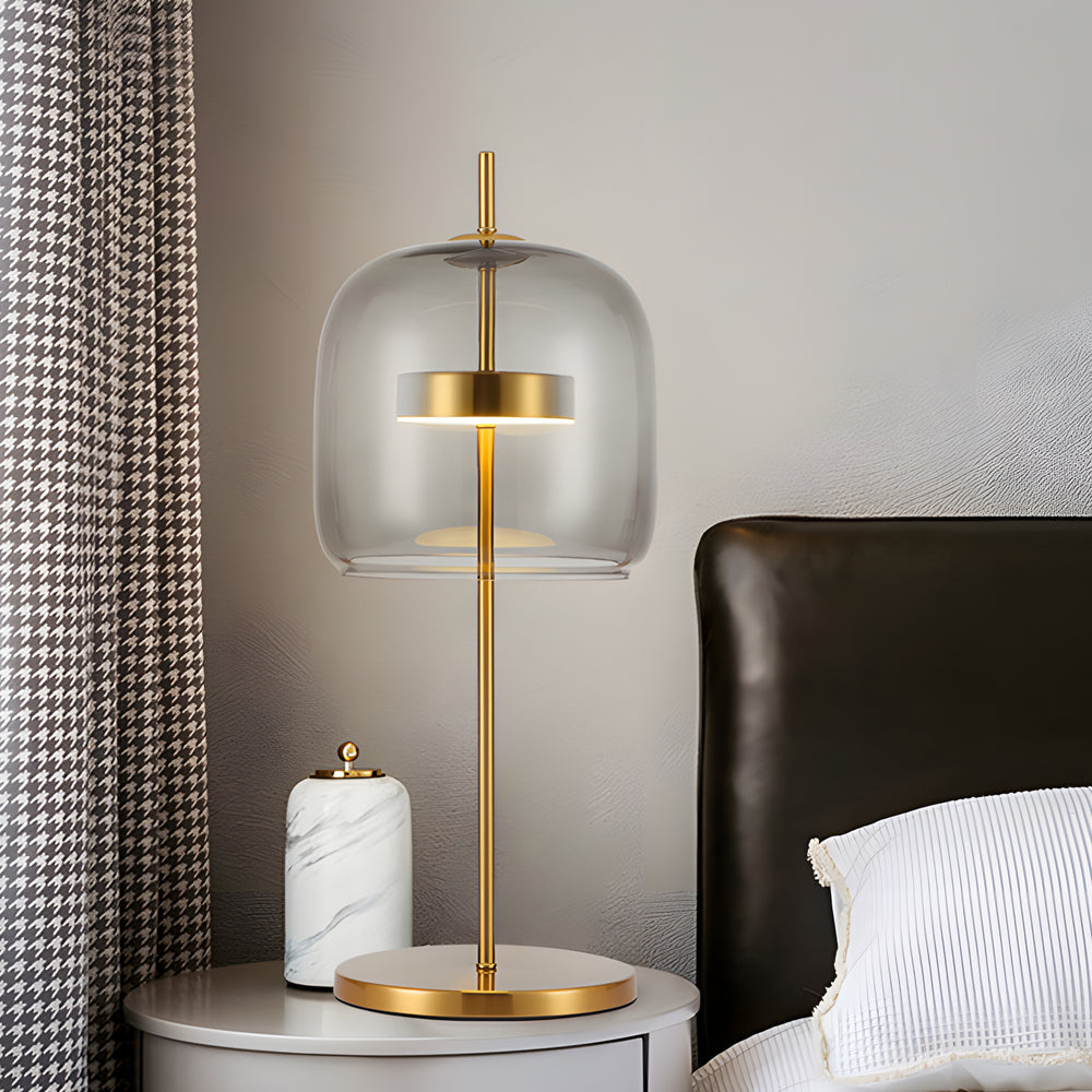 LumiLux - Lámpara de Mesa de Cristal Mística para una Atmósfera Cálida