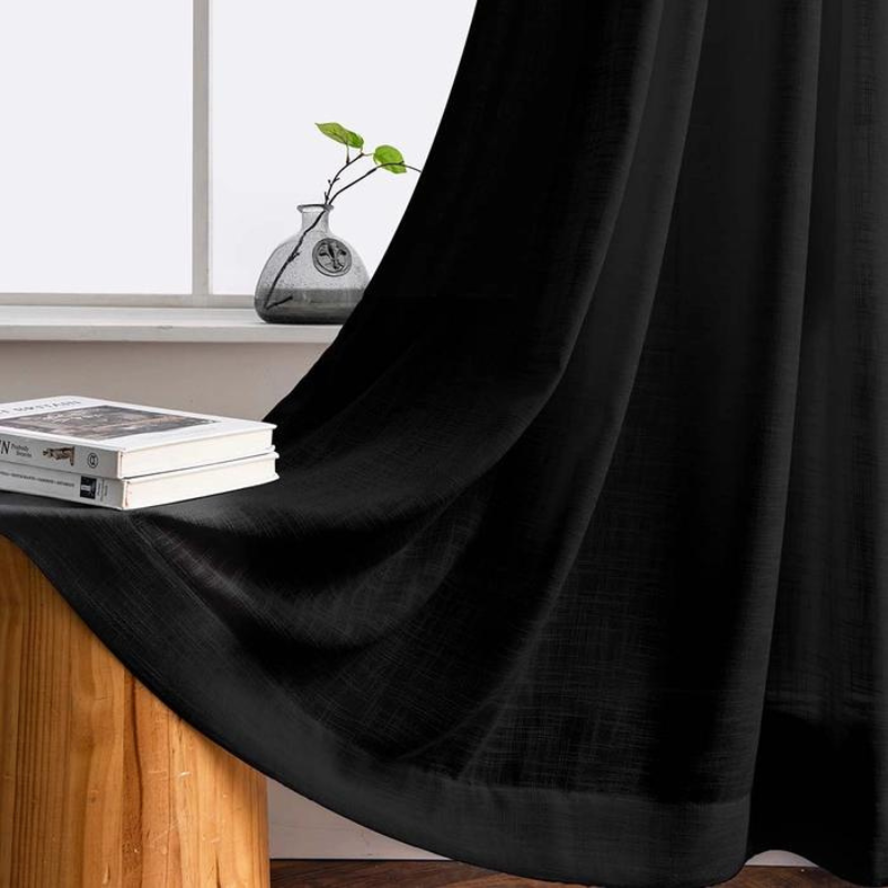 Ela - Cortinados de Linho Semi-transparentes com Aba Suave