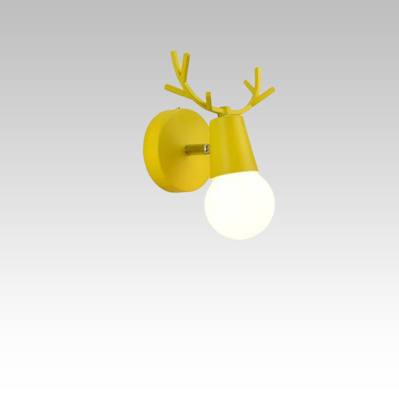 AntlerGlow - Modern Adjustable Children's Room Wall Lamp
