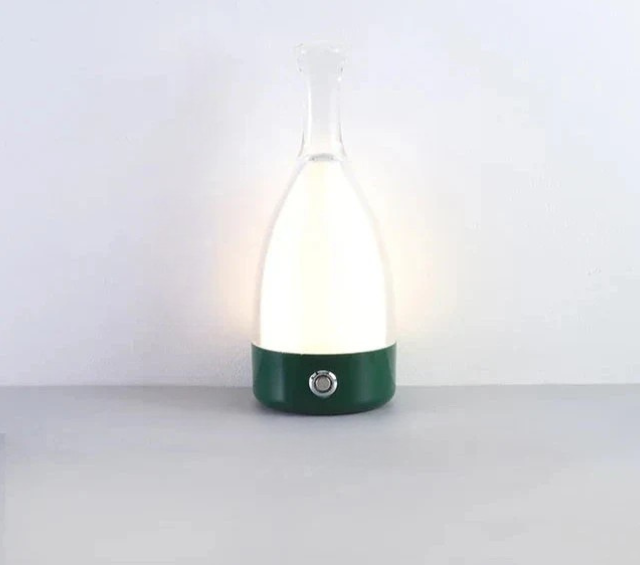 LuxeGlow - Modern Bottle Table Lamp with Dimmable LED Lighting