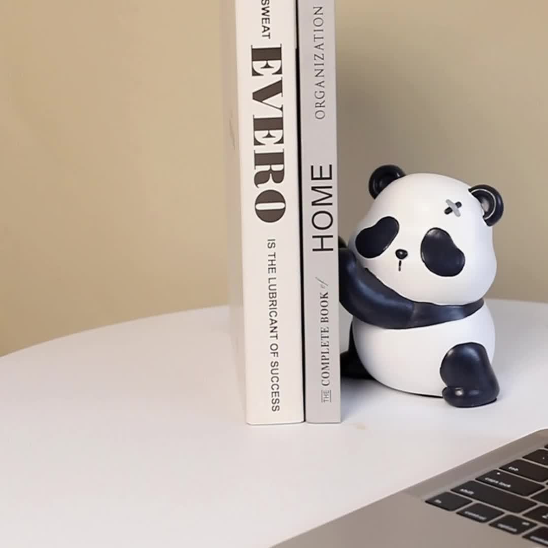 AnimalDecor - Conjunto de Suportes para Livros com Animais Adoráveis - Pato, Elefante, Panda