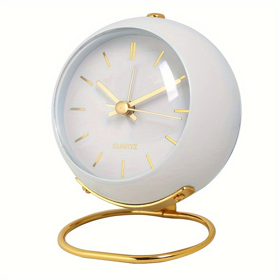 EleganceTime - Sveglia al quarzo elegante con cornice in metallo