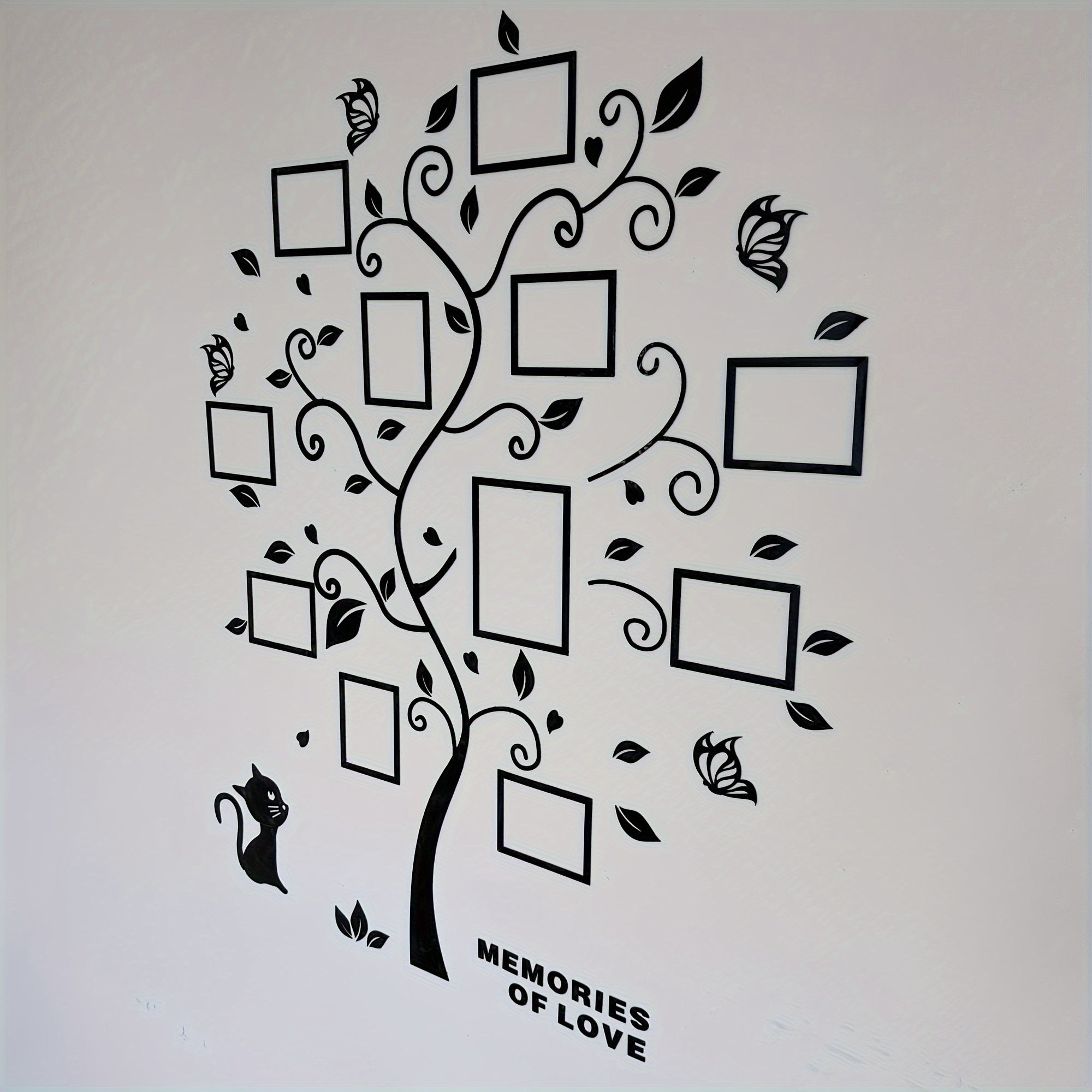 1 Juego Marco de Fotos Acrílico Decoración de Pared - Árbol de Fotos 3D Creativo para Familia y Mascotas, Pegatina de Pared Autoadhesiva para Sala de Estar, Pasillo, Porche, Comparte Recuerdos Especiales