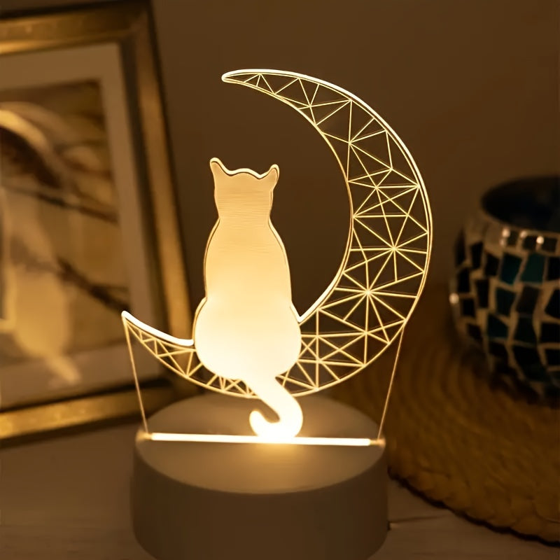 MaanLamp - Lampada da tavolo USB 3D Gatto