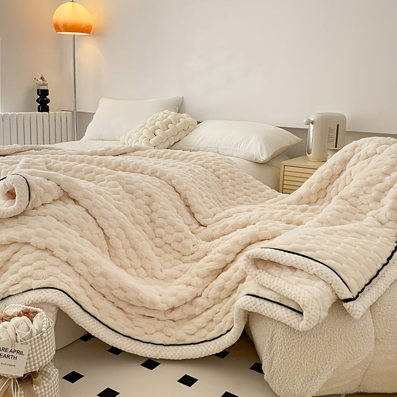 1pc Coperta Luxe in Microfibra per Viaggi, Divano, Letto, Ufficio e Decorazione della Casa - Morbida, Leggera e Pelosa Coperta per Ragazzi, Ragazze e Adulti - Regalo Perfetto per Compleanni e Festività