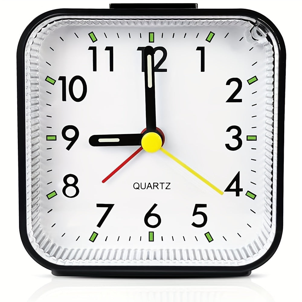 SilentWake - Silent Rectangular Alarm Clock with Snooze & Night Light